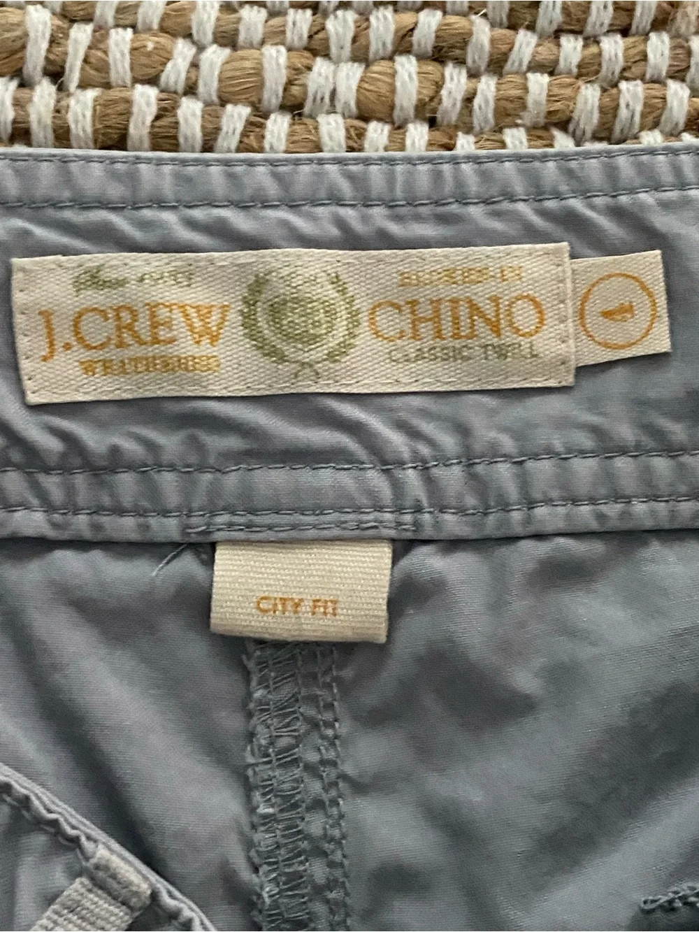 Vintage J.Crew City Fit Utility Shorts Blue Gray Roll Tab Sz 4